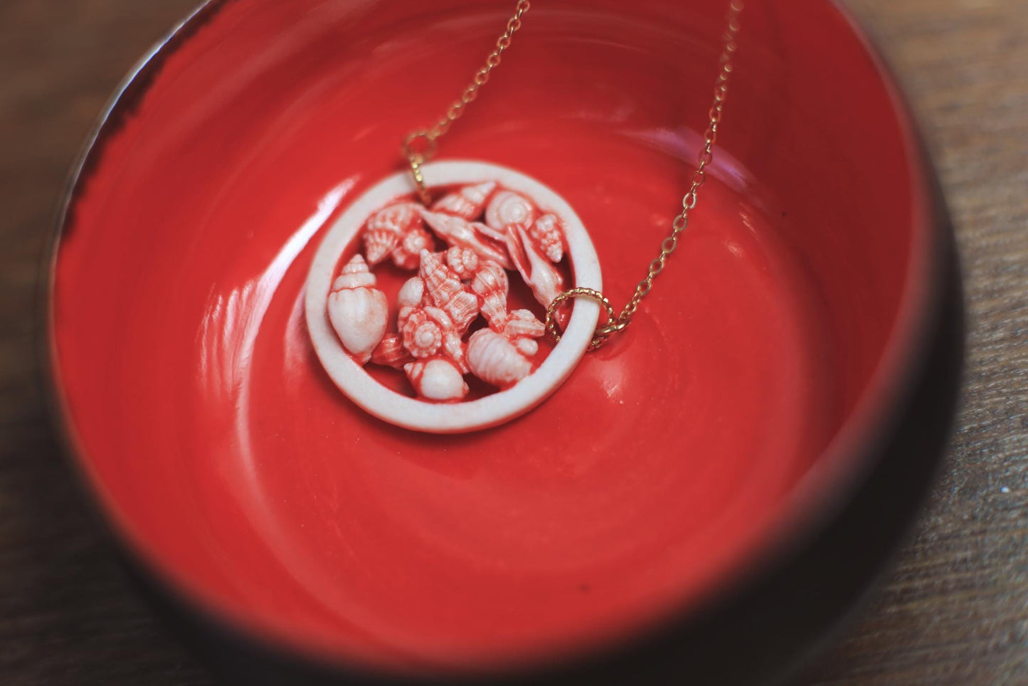 My blood is the Ocean / Porcelain Seashell Necklace