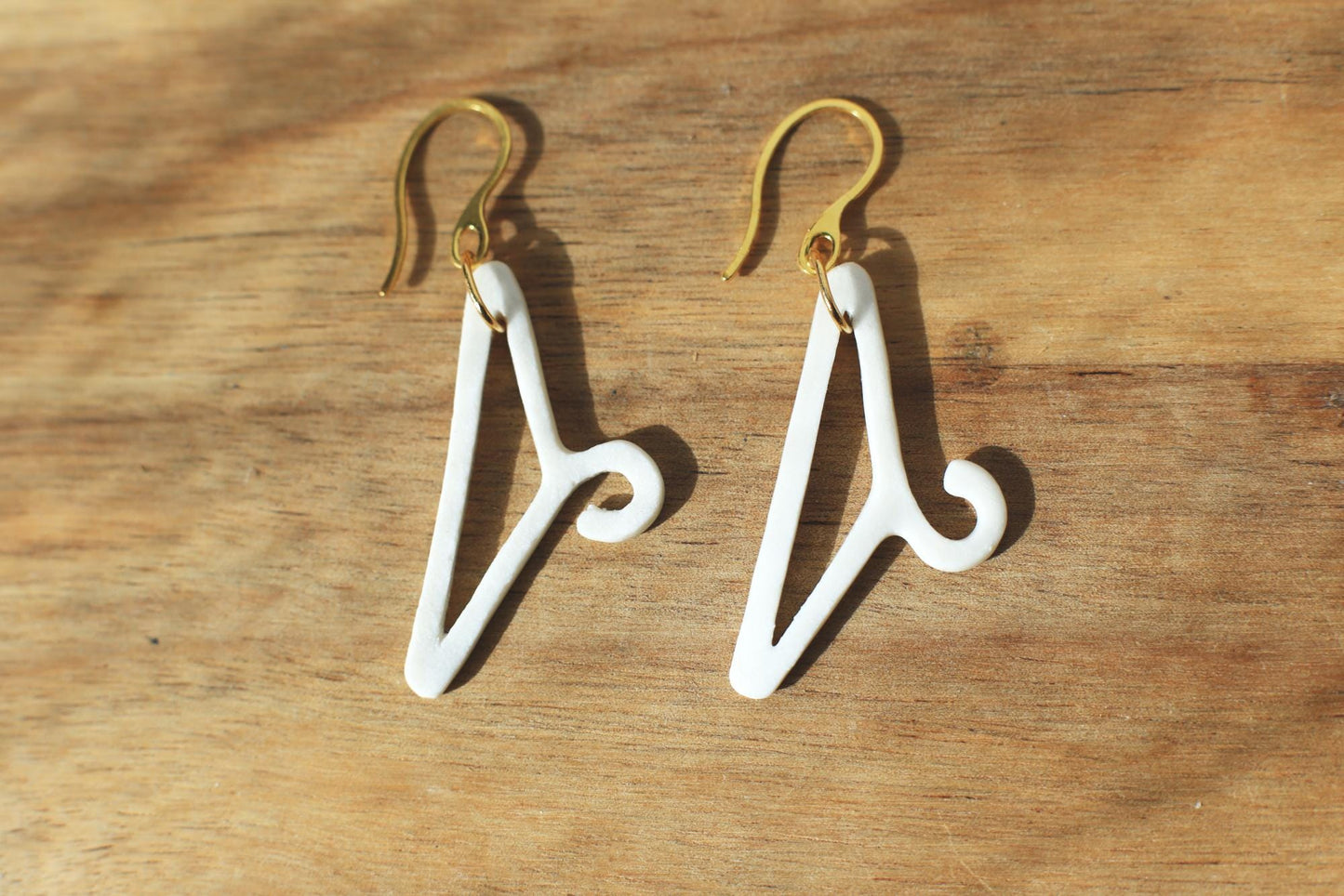 Les Cintres or Nothing To Wear / Porcelain Earrings