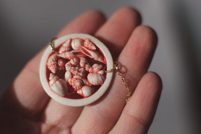 My blood is the Ocean / Porcelain Seashell Necklace