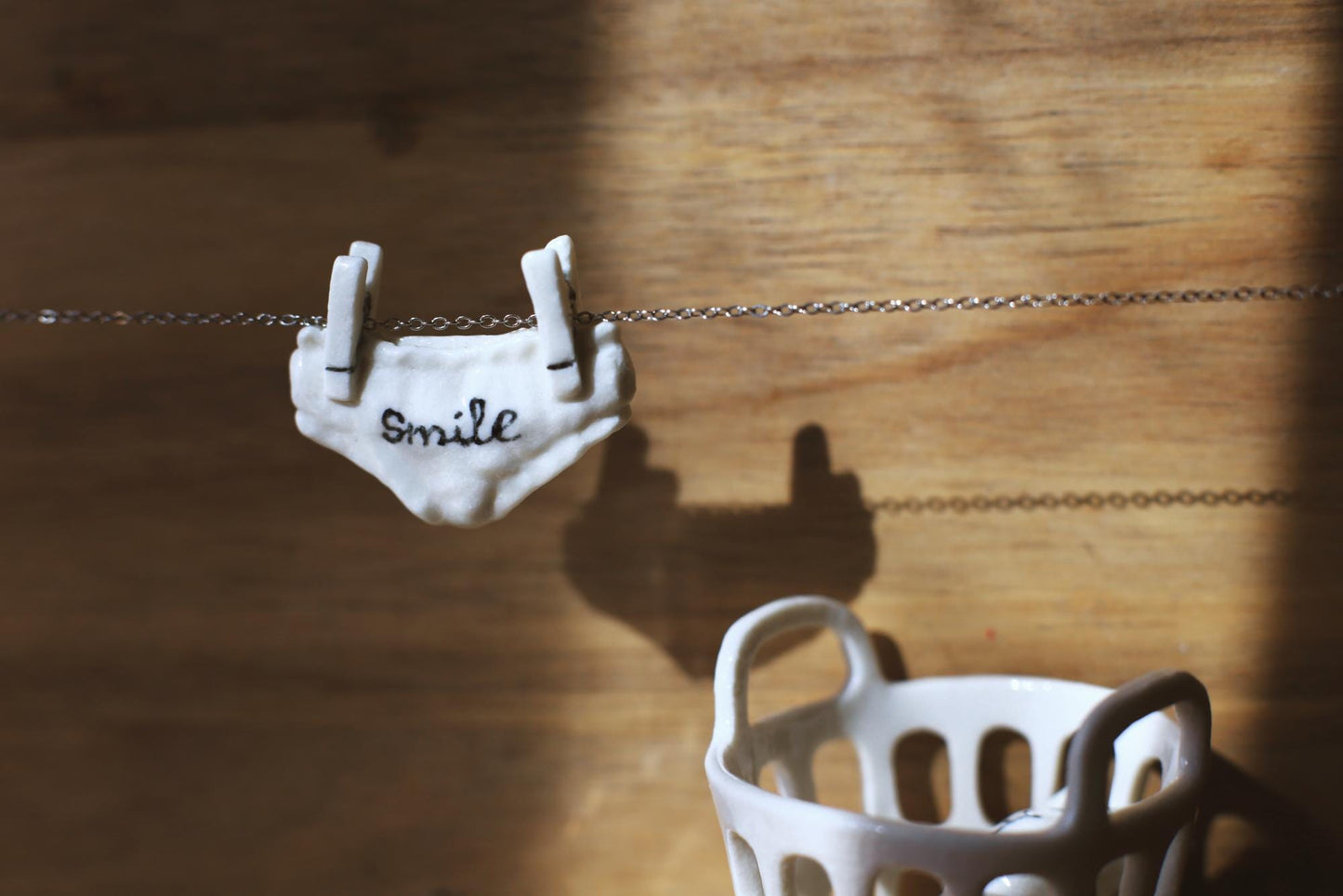 La Grande Lessive / Porcelain Necklaces